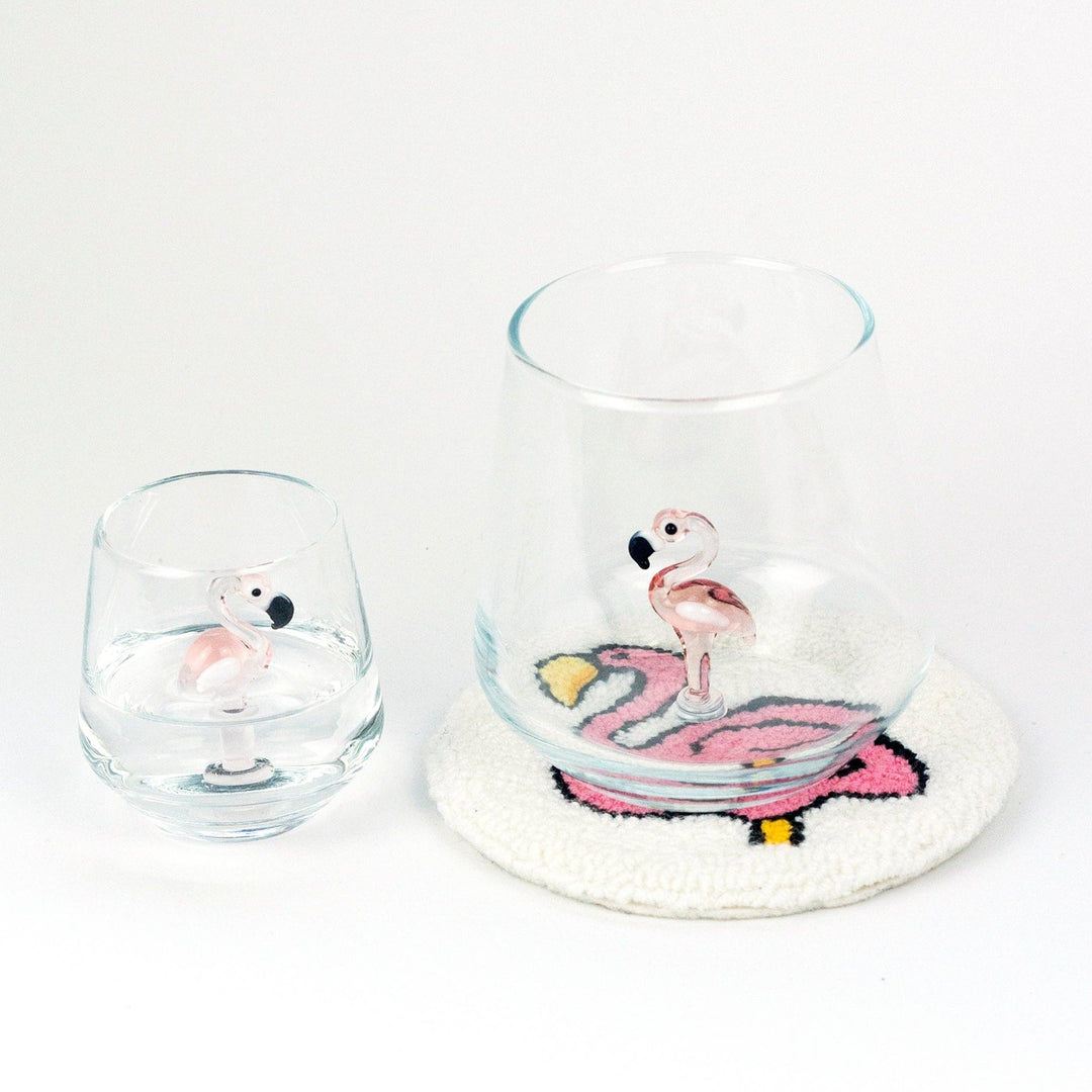 Flamingo-Glas aus Muranoglas