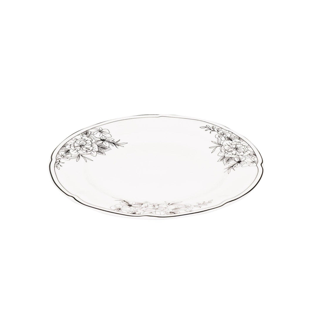 Les Fleurs Desserteller aus New Bone China