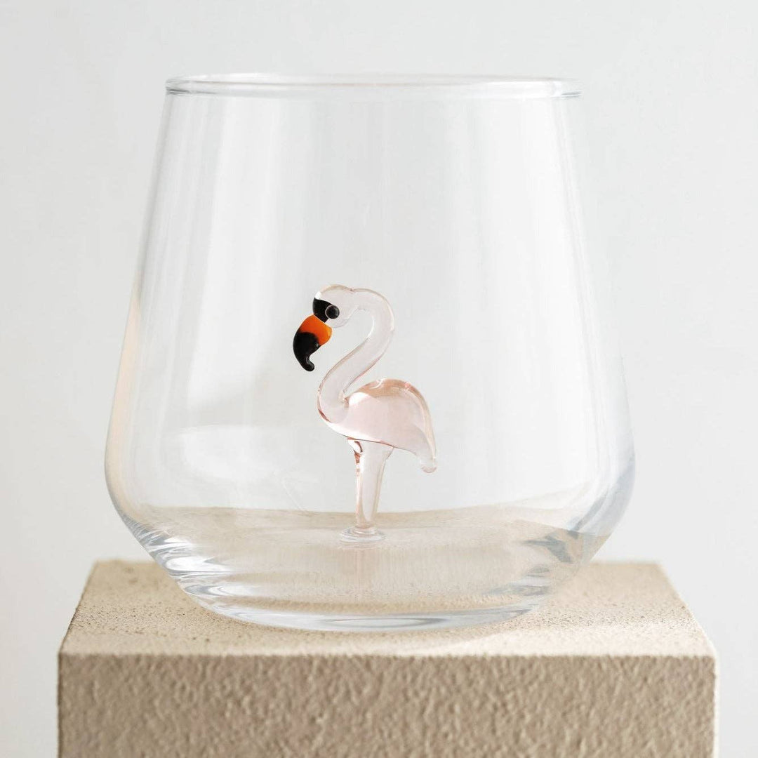 Flamingo-Glas aus Muranoglas