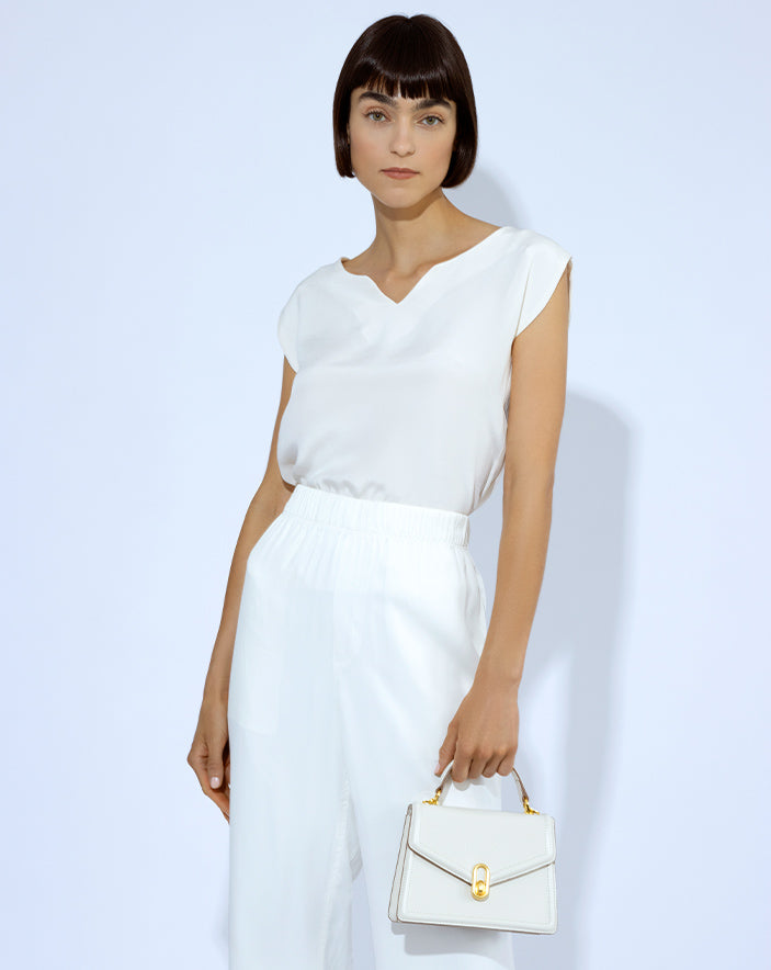 DeZANO Avellino- Handtasche mit Gold Details