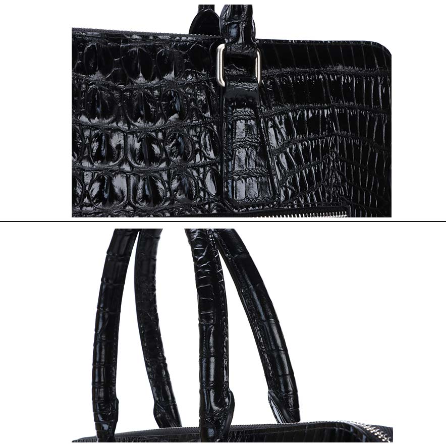 DeZANO - Matera Tasche mit realistischer Krokoprägung