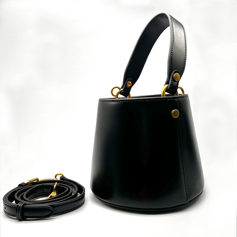 DeZANO - Ortigia Handtasche mit Gold Details