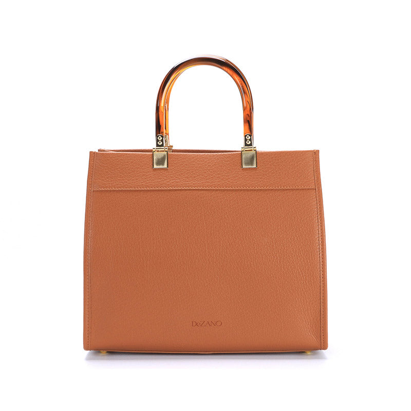 DeZANO - Savona Shopper Handtasche mit Gold Details