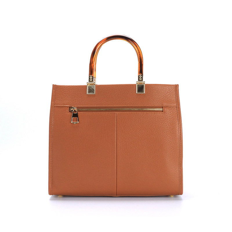DeZANO - Savona Shopper Handtasche mit Gold Details