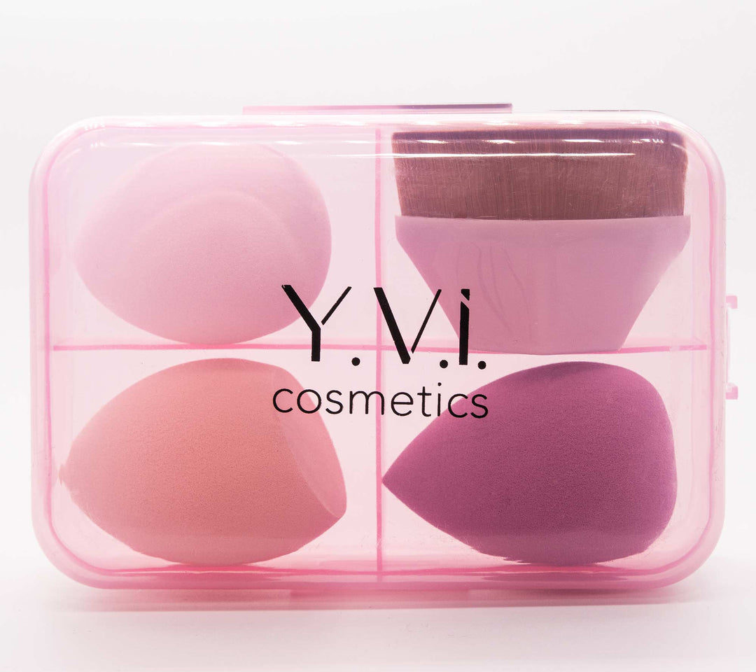 Y.V.I. Cosmetics – Sponge-Set mit 3 Schwämmen und extraweichem Körperpinsel