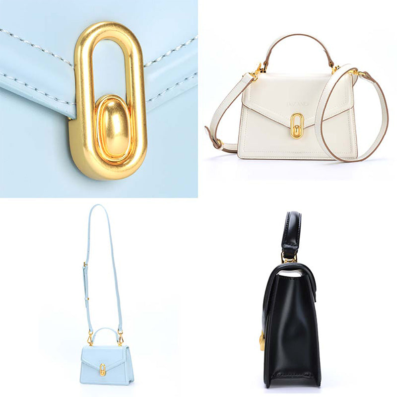 DeZANO Avellino- Handtasche mit Gold Details