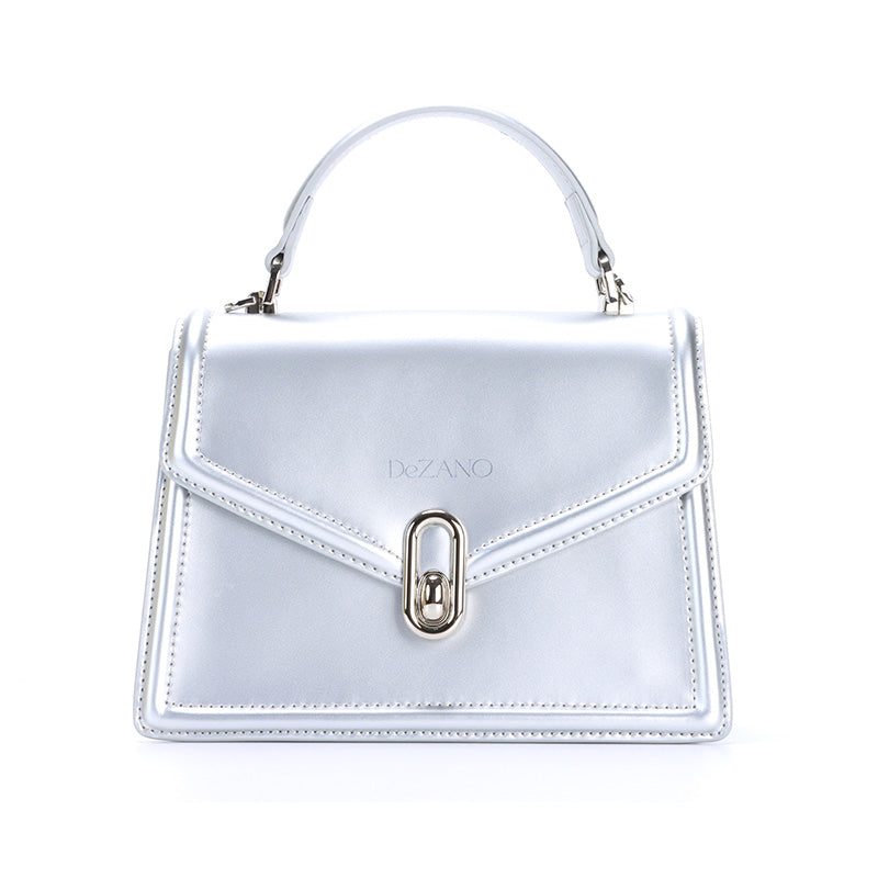 DeZANO Avellino- Handtasche mit Silber Details