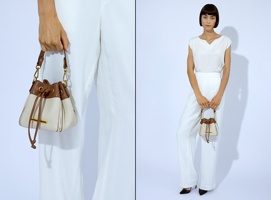 DeZANO Teramo - Handtasche mit Gold Details